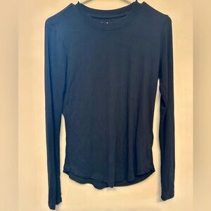 Magaschoni Black V-Neck Top Small